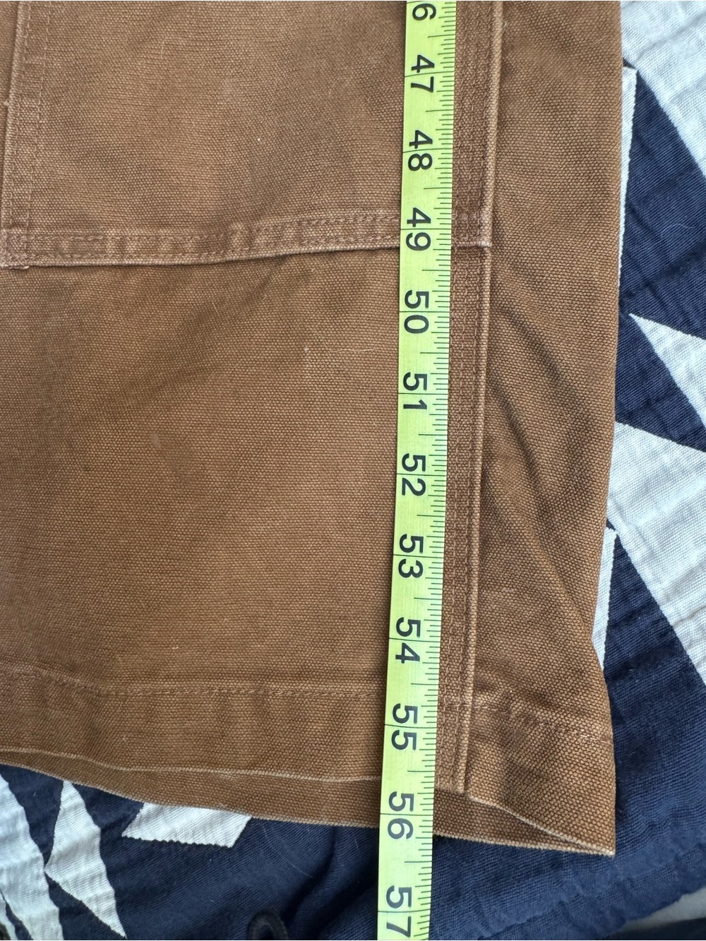 Carhartt Brown Canvas Work Overalls with Dark Brown Straps - Picture 6 of 7